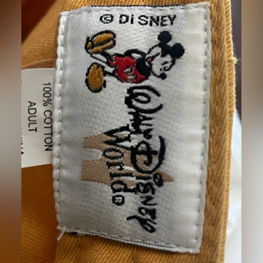 WALT DISNEY WORLD VACATION MICKEY MOUSE BASEBALL STRAPBACK ADULT YELLOW CAP - Picture 14 of 14